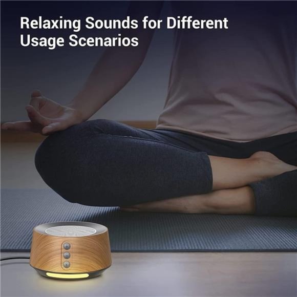 White Noise Sound Machine with 14 Soothing Sounds and 10 Levels Night Light - Picture 5 of 7